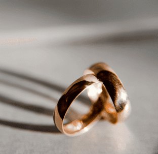 two gold rings